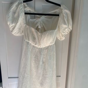 Princess Polly short flowy white dress size small
